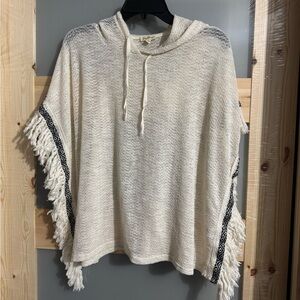 Lily White boho pullover shawl